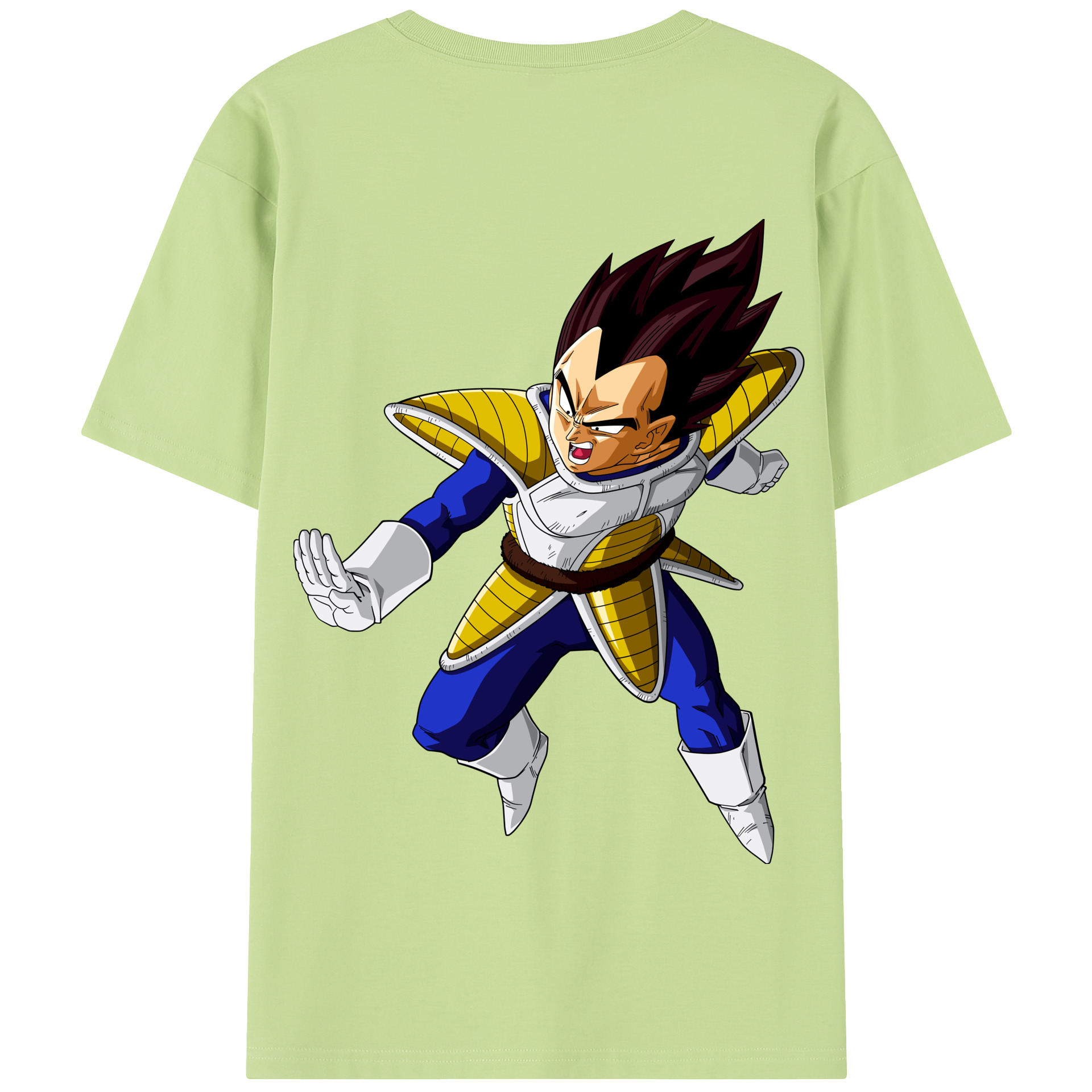 （画像用） ドラゴンボール ベジータ四世（Bejīta Yonsei）DRAGON BALL Vegeta IV 綿100％半袖Tシャツ（背面プリント）